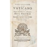 P. Chattard, Description of the Vatican and St. Peter's Basilica. A volume with engraved text and