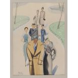 PAINTER OF THE 20TH CENTURY Men and women in the park