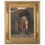 Bruno Croatto (Trieste 1875 - Rome 1948). Roman arches. Oil on masonite, cm. 50 x 38 BRUNO