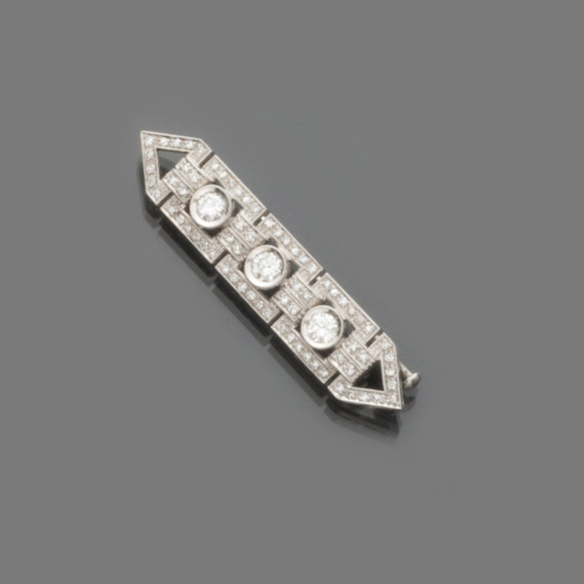 DECÒ BROOCH in white gold 18 kt.