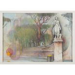 GUIDO RAZZI (Roma 1934) Piazza del Popolo Pastel on paper, cm. 35 x 50 Signature on the lower