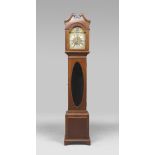 Mahogany tower clock with with golden bronze applications, 19th century England. Measures cm. 244