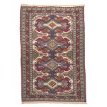 Soumak rug, mid-20th century. Measures cm. 238 x 155. TAPPETO SOUMAK, METÁ XX SECOLO con