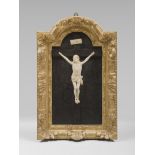 AVORY CHRIST, PROBABLY FRANCE 18TH CENTURY refined sculpture with movable arms and cross in ebony