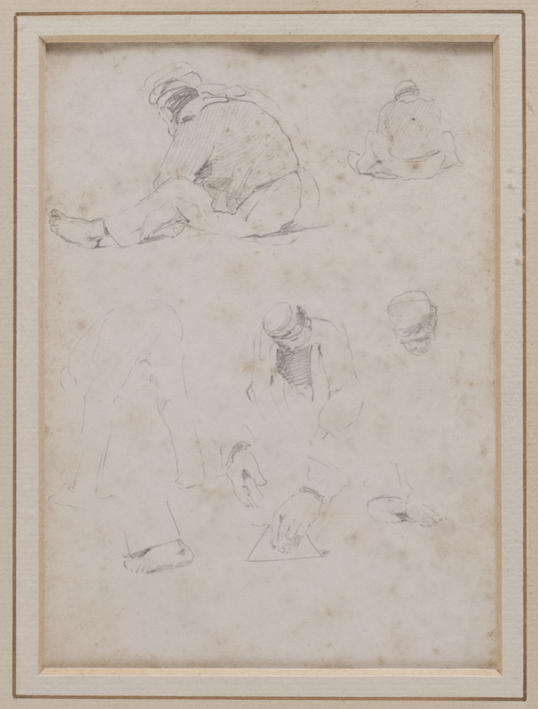 TELEMACO SIGNORINI (Florence 1835-1901) MALE FIGURES Pencil on paper, cm. 14.3 x 10.3 Not signed