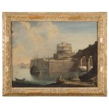 DUTCH PAINTER, 17TH CENTURY IDEAL VIEW OF SANT'ANGELO'S CASTLE Oil on canvas, cm. 49 x 65 PROVENANCE