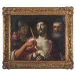 LORENZO PASINELLI, workshop of (Bologna 1629-1700) ECCE HOMO Oil painting on canvas. cm. 61 x 72.5