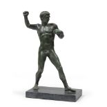 ITALIAN SCULPTURE, 19TH CENTURY ATHLETE Burnished bronze sculpture, h. cm. 25 Not signed Black