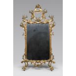 GILT WOOD MIRROR, TtUSCANY, 18TH CENTURY Measures 184 x 110. SPLENDIDA SPECCHIERA IN LEGNO DORATO,