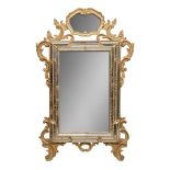 GILT WOOD MIRROR GENOA STYLE, EARLY 20TH CENTURY Measures cm. 150 x 100. SPECCHIERA IN LEGNO DORATO,