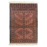 MECHANICAL FRAME CARPET, 20TH CENTURY with tiled design. Measures cm. 88 x 61. TAPPETO A TELAIO