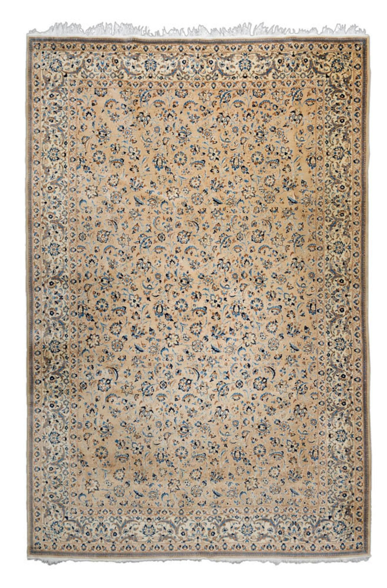 Nain Carpet in wool and silk, mid 20th century. Measures cm. 330 x 230. TAPPETO NAIN, METÀ XX SECOLO