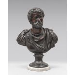 BRONZE BUST OF EMPEROR, EARLY 20TH CENTURY Measures cm. 40 x 30 x 16. BUSTO DI IMPERATORE IN BRONZO,
