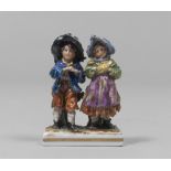 SMALL PORCELAIN GROUP, GINORI 20TH CENTURY in polychrome, depicting two children. Measures cm. 11