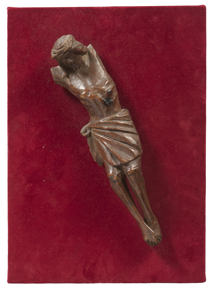 CHRIST BUSTE, 16TH CENTURY with missing arms. Measures cm. 30 x 9 x 6. TORSETTO DI CRISTO, XVI