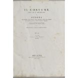 ANCIENT COSTUMES Giulio Ferrario, The Ancient and Modern Costume of All Peoples. Four volumes with