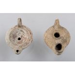 TWO OIL LAMPS, ROMAN TIMES, II-IV CENTURY D.C.