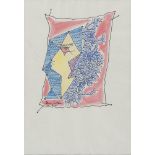 PITTORE FRANCESE DEL NOVECENTO Senza titolo, 1961 Acquerello, cm. 29 x 20 Firma 'Jean Cocteau' e