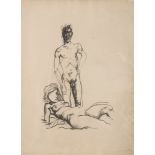 RENATO GUTTUSO (Bagheria 1912 - Roma 1987) Nudi Litograph, ex. P.A Misure della lastra, cm. 53 x