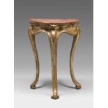 SMALL GILT WOOD CONSOLE, 18TH CENTURY Measures cm. 93 x 63 x 50. Restorations PICCOLA CONSOLE IN