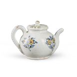 Maiolica Teapot, probably Imola, late 18th century. Measures cm. 14 x 15 x 20. TEIERA IN MAIOLICA,