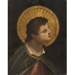 ITALIAN PAINTER, 19TH CENTURY ANNOUNCING ANGEL ANNOUNCED VIRGIN A pair of oil paintings on panel,