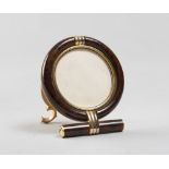 SMALL TABLE-FRAME, BRAND CARTIER with frame and foot in turtle. Brass finishings Signature 'Must