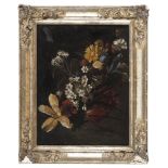 TUSCAN PAINTER, 17TH CENTURY COMPOSITION OF FLOWERS COMPOSITION OF FLOWERS A pair of oil paintings