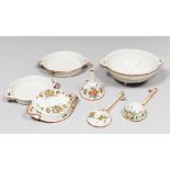 CERAMIC KITCHEN SERVICE, PROBABLY NAPLES, 19TH CENTURY white enamel and polychrome, decorated with