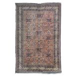 ARDEBIL CARPET, HALF 20TH CENTURY with Caucasian design, herati patterns, stylized birds and