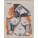 PABLO PICASSO (Malaga 1881 - Mougins 1973) Ritratto immaginario, 1969 Litografia a colori, ex. 91/