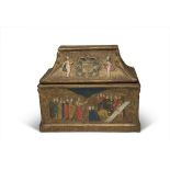 GILTWOOD BOX, 19TH CENTURY relief to biblical
