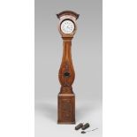 WALNUT TOWER CLOCK, HOLLAND LATE 18TH CENTURY with a balustrade case to a carved door on the