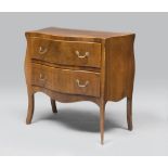 Small walnut dresser, Naples late 19th century Eighteenth-century style, with threads and edges in