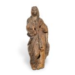 CENTRAL ITALIAN SCULPTOR, 15TH CENTURY MADONNA Wooden sculpture, cm. 110 x 44 x 43 Huge flaws, fully