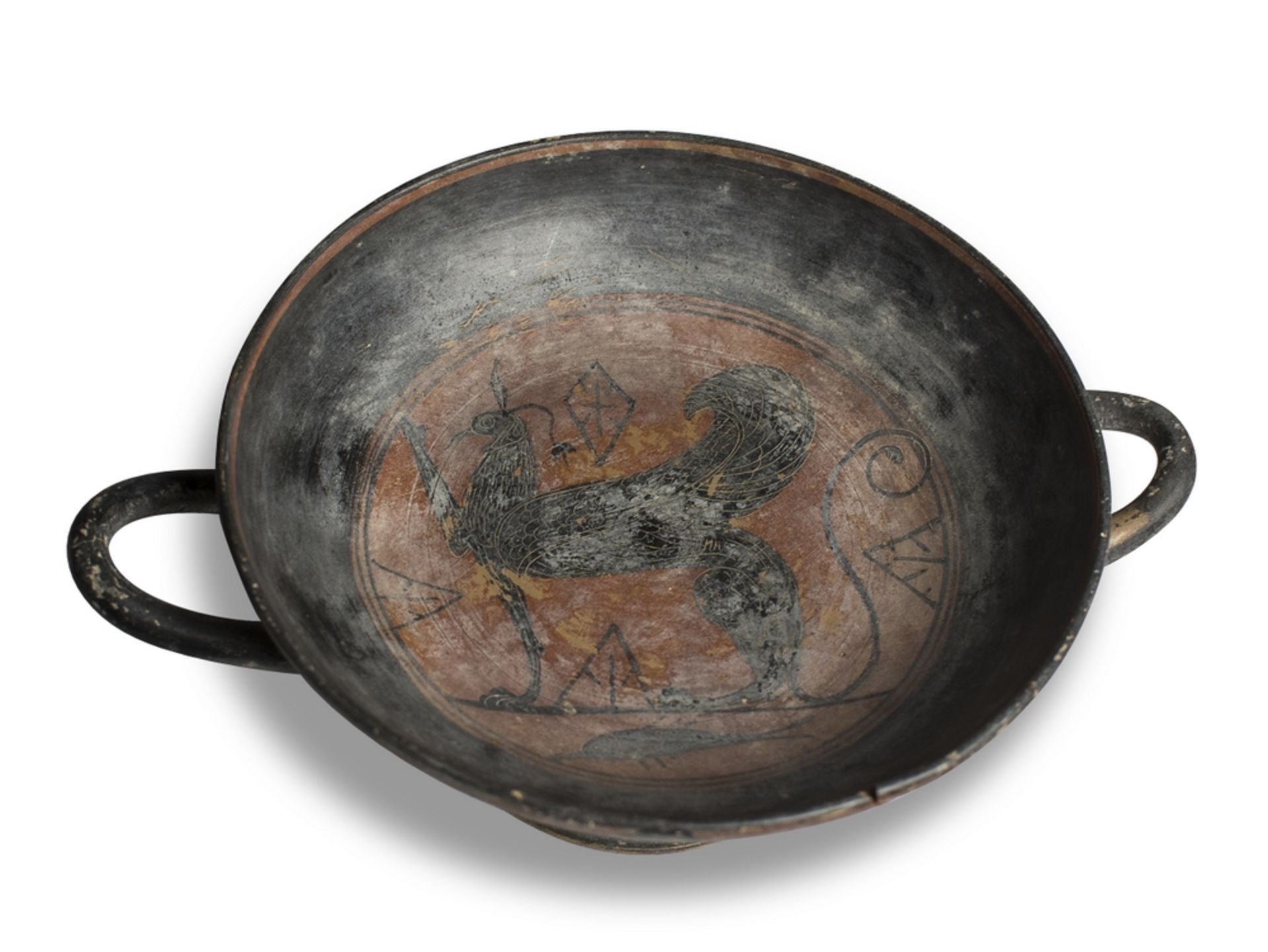 REPRODUCTION OF KYLIX WITH BLACK FIGURES, 20TH CENTURY - Bild 2 aus 2