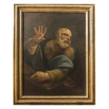 STEFANO MAGNASCO, workshop of (Genoa 1635 - 1672/73) SAINT PETER Oil on canvas, cm. 96 x 72