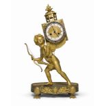 WONDERFUL GILDED BRONZE TABLE-CLOCK, SIGNED BAILLY PARIS LATE 18TH CENTURY a Shape of Love with