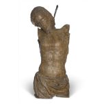 Central Italy Sculptor, 16th century Bust of Christ Walnut wood carving, cm. 82 x 35 x 20 Provenance