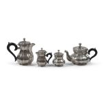 SILVER TEA AND COFFEE SET, PUNCH PORDENONE 1944/1968 Silversmith Giovanni Tosato. Title 800/1000.