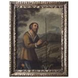 CARLO SARACENI, follower of (Venice 1585 - 1625) SAINT ISIDORO Oil on canvas, cm. 64 x 47