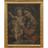 ROMAN PAINTER, 18TH CENTURY VIRGIN WITH CHILD Oil on canvas, cm. 74 x 59.5 CONDITION Original