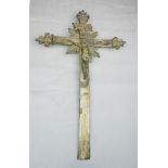 Silvered metal Crucifix, late 18th century