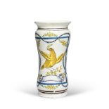 Majolica pharmacy vase, workshop South Italy late 18th century With white and polychromatic