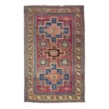 Rare Kazak Lori-Pampak carpet, late 19th century Triple Cross medallion and secondary motifs with