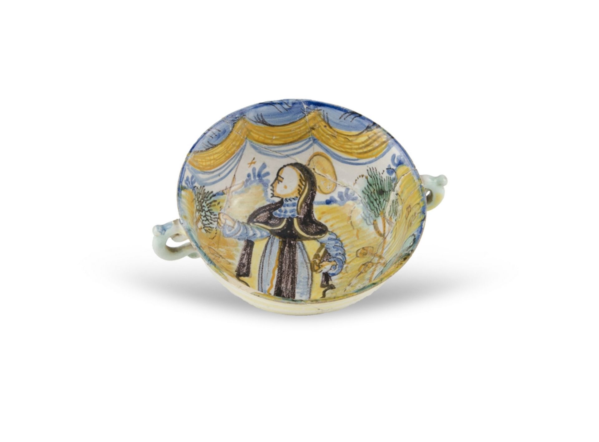 Majolica Cup, Castelli 19th century