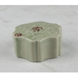 A Korean celadon celadon enamel spout. 19th century. Measures cm. 11,5 x 20 x 12,7. VERSATOIO PER