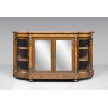 A BEAUTIFUL ELM-BRIAR SIDEBOARD, FRANCE 19TH CENTURY with reserves and edgings in rosewood and woods