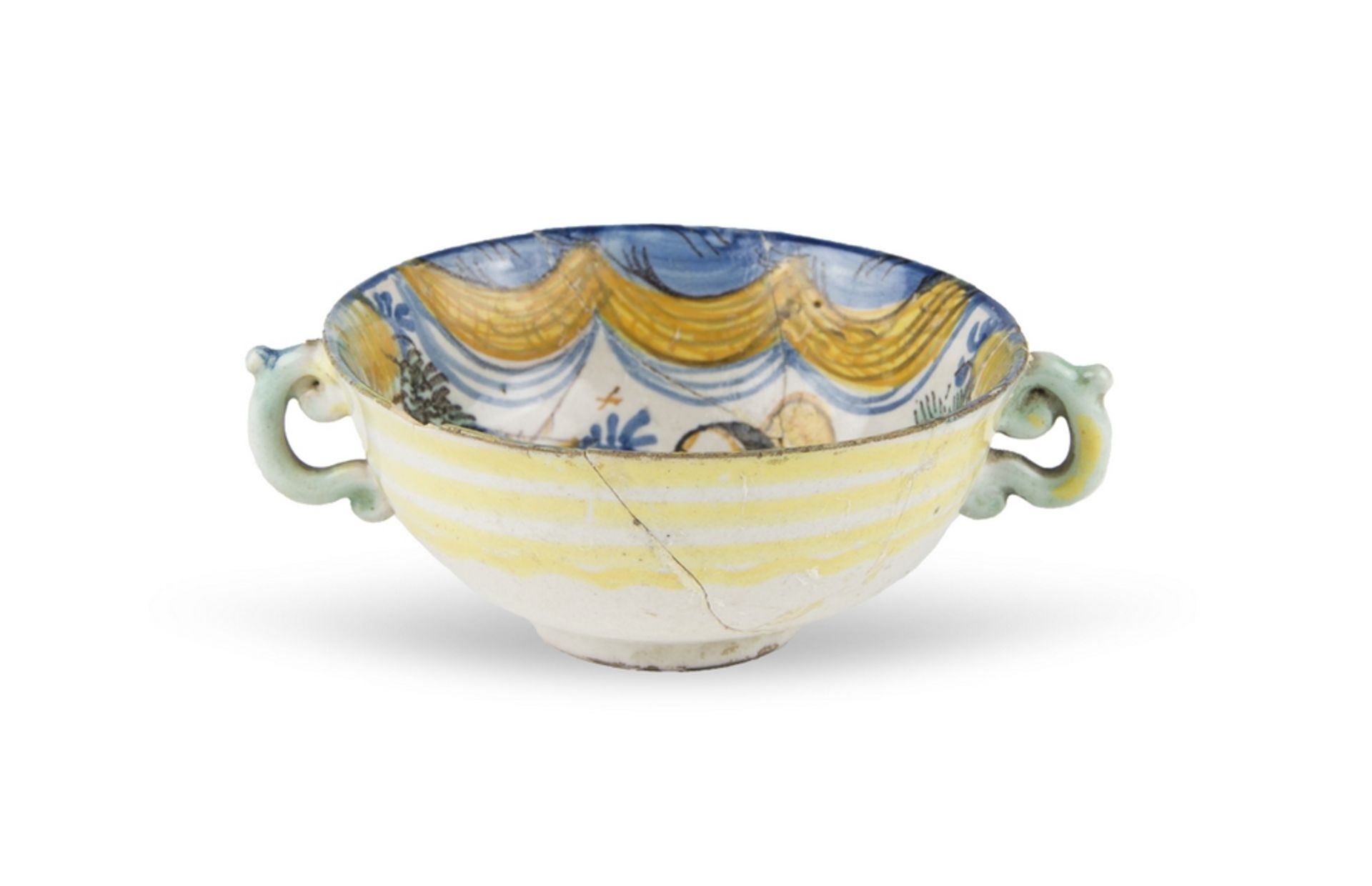 Majolica Cup, Castelli 19th century - Bild 2 aus 2