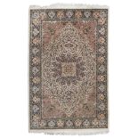 PERSIAN RUG KUM, SECOND HALF OF 20TH CENTURY with branches of flowers, leaves, herati, in the